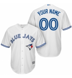 Men's Toronto Blue Jays Majestic White Cool Base Custom Jersey