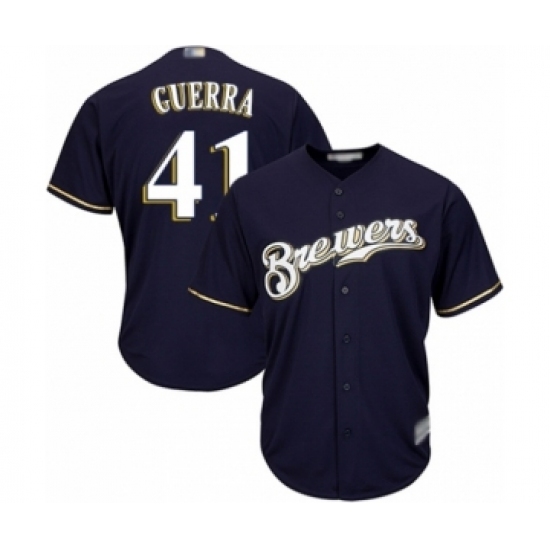 Youth Milwaukee Brewers #41 Junior Guerra Authentic Navy Blue Alternate Cool Base Baseball Player Jersey Youth Milwaukee Brewers #41 Junior Guerra Authentic Navy Blue Alternate Cool Base Baseball Player Jersey
