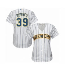 Women's Milwaukee Brewers #39 Corbin Burnes Authentic White Alternate Cool Base Baseball Player Jersey