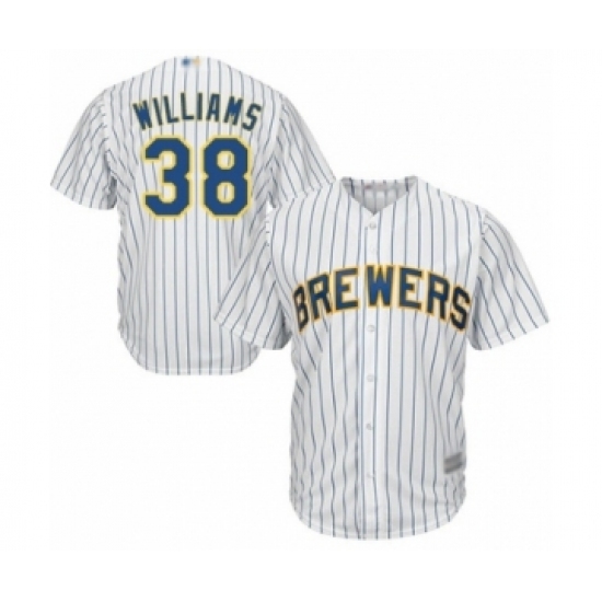 Youth Milwaukee Brewers #38 Devin Williams Authentic White Alternate Cool Base Baseball Player Jersey Youth Milwaukee Brewers #38 Devin Williams Authentic White Alternate Cool Base Baseball Player Jersey