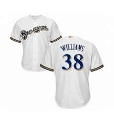 Youth Milwaukee Brewers #38 Devin Williams Authentic White Home Cool Base Baseball Player Jersey Youth Milwaukee Brewers #38 Devin Williams Authentic White Home Cool Base Baseball Player Jersey