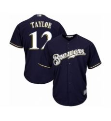 Youth Milwaukee Brewers #12 Tyrone Taylor Authentic Navy Blue Alternate Cool Base Baseball Player Jersey