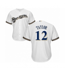 Youth Milwaukee Brewers #12 Tyrone Taylor Authentic White Home Cool Base Baseball Player Jersey
