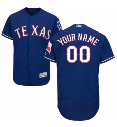 Men's Texas Rangers Majestic Alternate Royal Flex Base Authentic Collection Custom Jersey