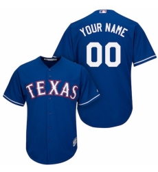 Men's Texas Rangers Majestic Royal Cool Base Custom Jersey