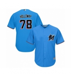 Youth Miami Marlins #78 Jordan Holloway Authentic Blue Alternate 1 Cool Base Baseball Player Jersey Youth Miami Marlins #78 Jordan Holloway Authentic Blue Alternate 1 Cool Base Baseball Player Jersey