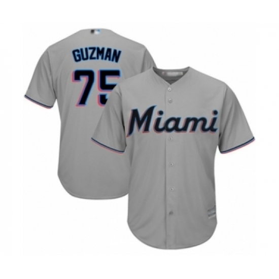 Youth Miami Marlins #75 Jorge Guzman Authentic Grey Road Cool Base Baseball Player Jersey Youth Miami Marlins #75 Jorge Guzman Authentic Grey Road Cool Base Baseball Player Jersey