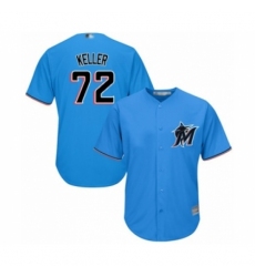 Youth Miami Marlins #72 Kyle Keller Authentic Blue Alternate 1 Cool Base Baseball Player Jersey Youth Miami Marlins #72 Kyle Keller Authentic Blue Alternate 1 Cool Base Baseball Player Jersey