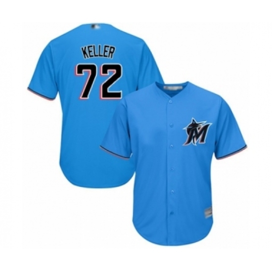 Youth Miami Marlins #72 Kyle Keller Authentic Blue Alternate 1 Cool Base Baseball Player Jersey Youth Miami Marlins #72 Kyle Keller Authentic Blue Alternate 1 Cool Base Baseball Player Jersey