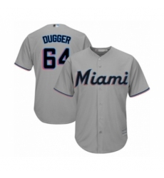 Youth Miami Marlins #64 Robert Dugger Authentic Grey Road Cool Base Baseball Player Jersey