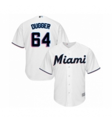 Youth Miami Marlins #64 Robert Dugger Authentic White Home Cool Base Baseball Player Jersey