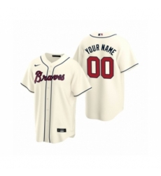 Atlanta Braves Custom Nike Cream 2020 Replica Alternate Jersey