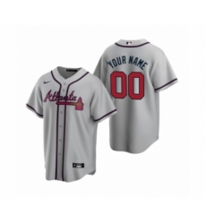 Atlanta Braves Custom Nike Gray 2020 Replica Road Jersey