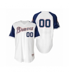 Custom Braves White 1974 Turn Back the Clock Authentic Jersey