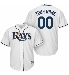 Men's Tampa Bay Rays Majestic White Cool Base Custom Jersey