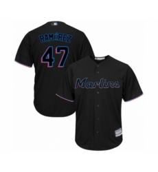 Youth Miami Marlins #47 Harold Ramirez Authentic Black Alternate 2 Cool Base Baseball Player Jersey