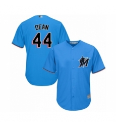 Men's Miami Marlins #44 Austin Dean Replica Blue Alternate 1 Cool Base Baseball Player Jersey