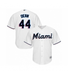 Men's Miami Marlins #44 Austin Dean Replica White Home Cool Base Baseball Player Jersey