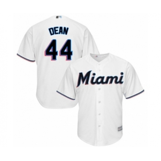 Youth Miami Marlins #44 Austin Dean Authentic White Home Cool Base Baseball Player Jersey Youth Miami Marlins #44 Austin Dean Authentic White Home Cool Base Baseball Player Jersey