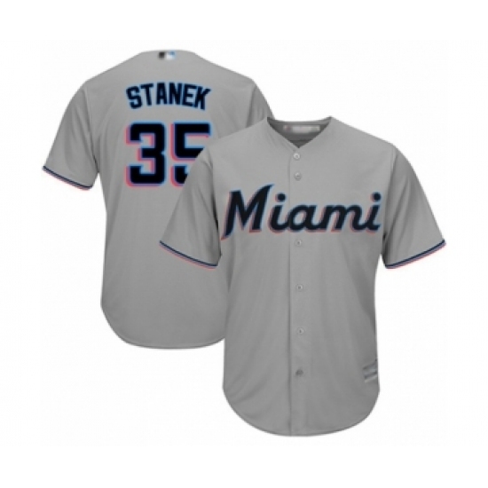 Youth Miami Marlins #35 Ryne Stanek Authentic Grey Road Cool Base Baseball Player Jersey Youth Miami Marlins #35 Ryne Stanek Authentic Grey Road Cool Base Baseball Player Jersey