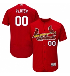 Men's St. Louis Cardinals Majestic Fashion Scarlet Flex Base Authentic Collection Custom Jersey