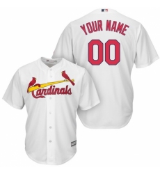 Men's St. Louis Cardinals Majestic White Cool Base Custom Jersey