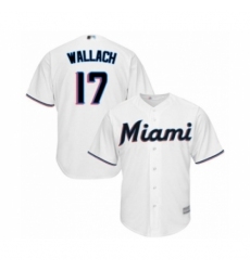 Youth Miami Marlins #17 Chad Wallach Authentic White Home Cool Base Baseball Player Jersey Youth Miami Marlins #17 Chad Wallach Authentic White Home Cool Base Baseball Player Jersey