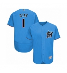 Men's Miami Marlins #1 Isan Diaz Blue Alternate Flex Base Authentic Collection Baseball Player Jersey Men's Miami Marlins #1 Isan Diaz Blue Alternate Flex Base Authentic Collection Baseball Player Jersey