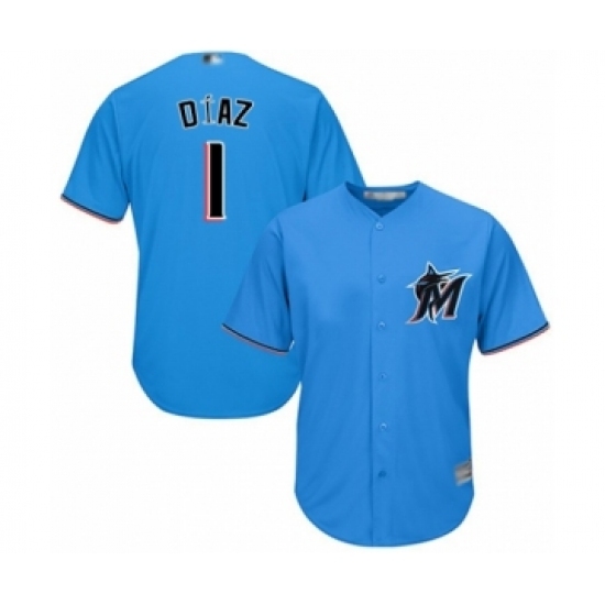 Youth Miami Marlins #1 Isan Diaz Authentic Blue Alternate 1 Cool Base Baseball Player Jersey Youth Miami Marlins #1 Isan Diaz Authentic Blue Alternate 1 Cool Base Baseball Player Jersey