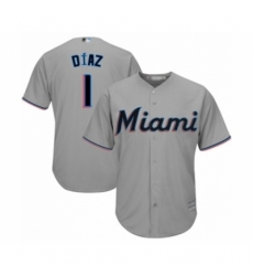 Youth Miami Marlins #1 Isan Diaz Authentic Grey Road Cool Base Baseball Player Jersey Youth Miami Marlins #1 Isan Diaz Authentic Grey Road Cool Base Baseball Player Jersey