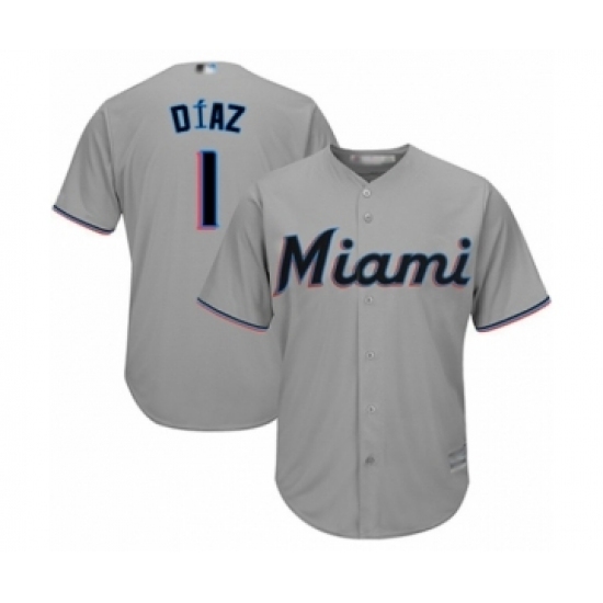Youth Miami Marlins #1 Isan Diaz Authentic Grey Road Cool Base Baseball Player Jersey Youth Miami Marlins #1 Isan Diaz Authentic Grey Road Cool Base Baseball Player Jersey