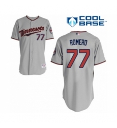 Men's Minnesota Twins #77 Fernando Romero Authentic Grey Road Cool Base Baseball Player Jersey