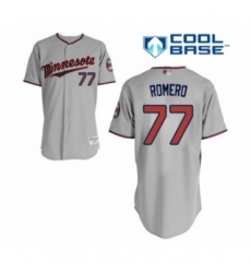 Men's Minnesota Twins #77 Fernando Romero Authentic Grey Road Cool Base Baseball Player Jersey Men's Minnesota Twins #77 Fernando Romero Authentic Grey Road Cool Base Baseball Player Jersey