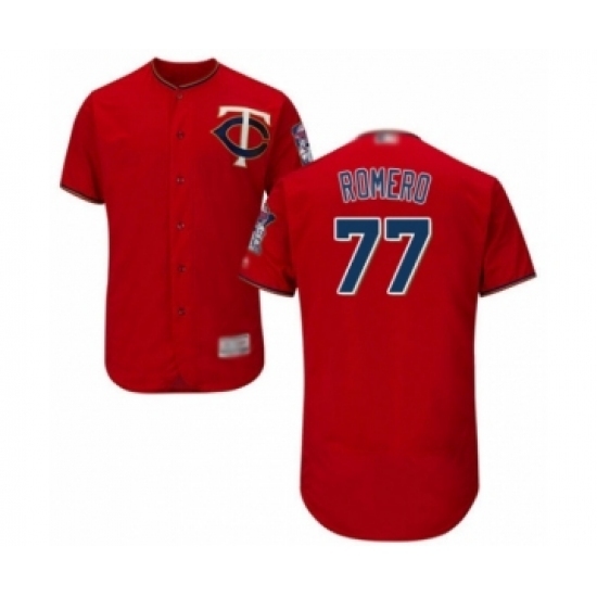 Men's Minnesota Twins #77 Fernando Romero Authentic Scarlet Alternate Flex Base Authentic Collection Baseball Player Jersey Men's Minnesota Twins #77 Fernando Romero Authentic Scarlet Alternate Flex Base Authentic Collection Baseball Player Jersey
