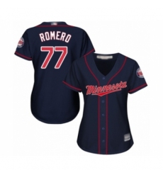 Women's Minnesota Twins #77 Fernando Romero Authentic Navy Blue Alternate Road Cool Base Baseball Player Jersey Women's Minnesota Twins #77 Fernando Romero Authentic Navy Blue Alternate Road Cool Base Baseball Player Jersey