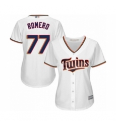 Women's Minnesota Twins #77 Fernando Romero Authentic White Home Cool Base Baseball Player Jersey Women's Minnesota Twins #77 Fernando Romero Authentic White Home Cool Base Baseball Player Jersey