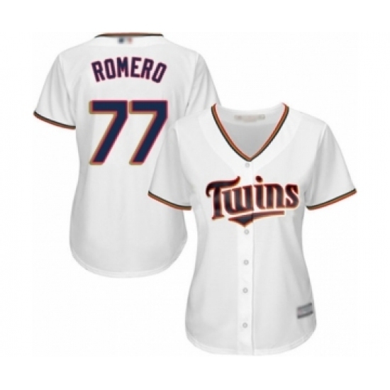 Women's Minnesota Twins #77 Fernando Romero Authentic White Home Cool Base Baseball Player Jersey Women's Minnesota Twins #77 Fernando Romero Authentic White Home Cool Base Baseball Player Jersey