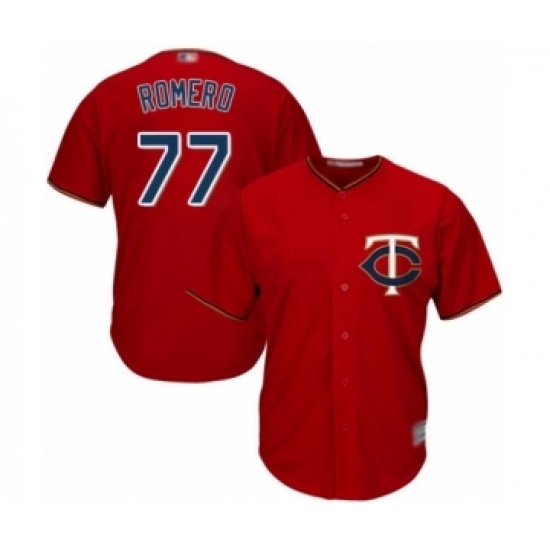 Youth Minnesota Twins #77 Fernando Romero Authentic Scarlet Alternate Cool Base Baseball Player Jersey Youth Minnesota Twins #77 Fernando Romero Authentic Scarlet Alternate Cool Base Baseball Player Jersey