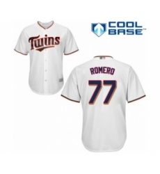 Youth Minnesota Twins #77 Fernando Romero Authentic White Home Cool Base Baseball Player Jersey Youth Minnesota Twins #77 Fernando Romero Authentic White Home Cool Base Baseball Player Jersey