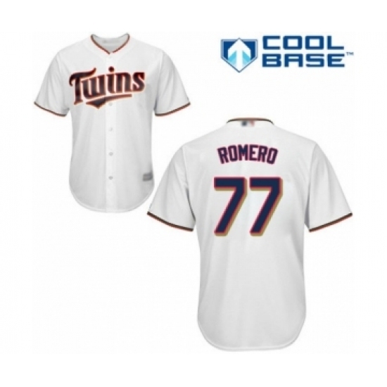 Youth Minnesota Twins #77 Fernando Romero Authentic White Home Cool Base Baseball Player Jersey Youth Minnesota Twins #77 Fernando Romero Authentic White Home Cool Base Baseball Player Jersey