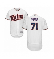 Men's Minnesota Twins #71 Sean Poppen White Home Flex Base Authentic Collection Baseball Player Jersey