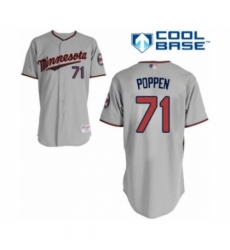 Women's Minnesota Twins #71 Sean Poppen Authentic Grey Road Cool Base Baseball Player Jersey Women's Minnesota Twins #71 Sean Poppen Authentic Grey Road Cool Base Baseball Player Jersey