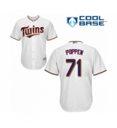 Youth Minnesota Twins #71 Sean Poppen Authentic White Home Cool Base Baseball Player Jersey Youth Minnesota Twins #71 Sean Poppen Authentic White Home Cool Base Baseball Player Jersey