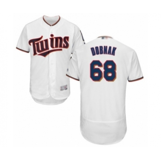 Men's Minnesota Twins #68 Randy Dobnak White Home Flex Base Authentic Collection Baseball Player Jersey Men's Minnesota Twins #68 Randy Dobnak White Home Flex Base Authentic Collection Baseball Player Jersey