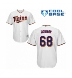 Youth Minnesota Twins #68 Randy Dobnak Authentic White Home Cool Base Baseball Player Jersey Youth Minnesota Twins #68 Randy Dobnak Authentic White Home Cool Base Baseball Player Jersey