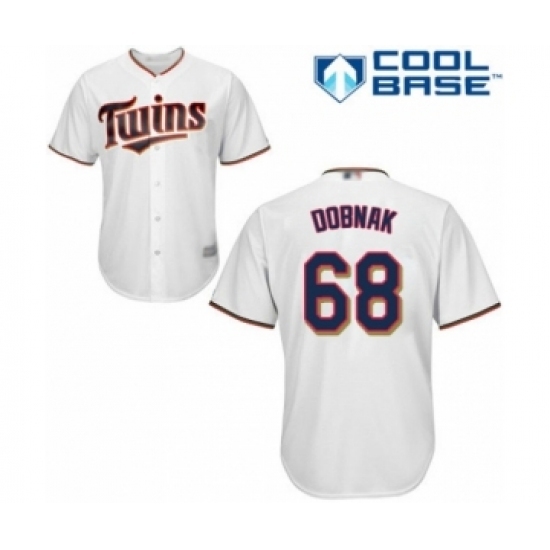 Youth Minnesota Twins #68 Randy Dobnak Authentic White Home Cool Base Baseball Player Jersey Youth Minnesota Twins #68 Randy Dobnak Authentic White Home Cool Base Baseball Player Jersey