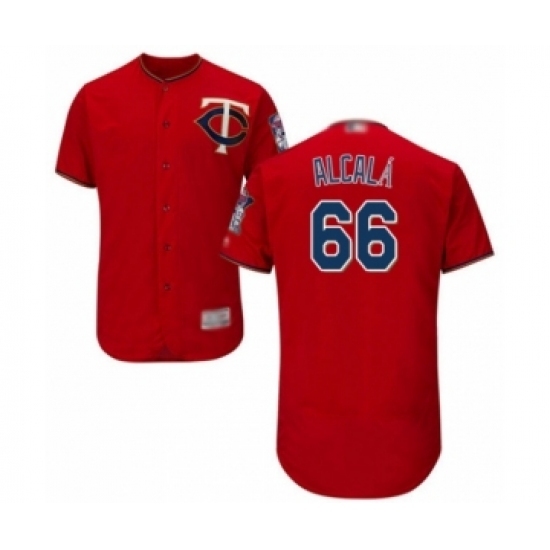 Men's Minnesota Twins #66 Jorge Alcala Authentic Scarlet Alternate Flex Base Authentic Collection Baseball Player Jersey Men's Minnesota Twins #66 Jorge Alcala Authentic Scarlet Alternate Flex Base Authentic Collection Baseball Player Jersey