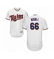 Men's Minnesota Twins #66 Jorge Alcala White Home Flex Base Authentic Collection Baseball Player Jersey