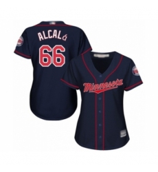 Women's Minnesota Twins #66 Jorge Alcala Authentic Navy Blue Alternate Road Cool Base Baseball Player Jersey Women's Minnesota Twins #66 Jorge Alcala Authentic Navy Blue Alternate Road Cool Base Baseball Player Jersey