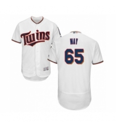 Men's Minnesota Twins #65 Trevor May White Home Flex Base Authentic Collection Baseball Player Jersey